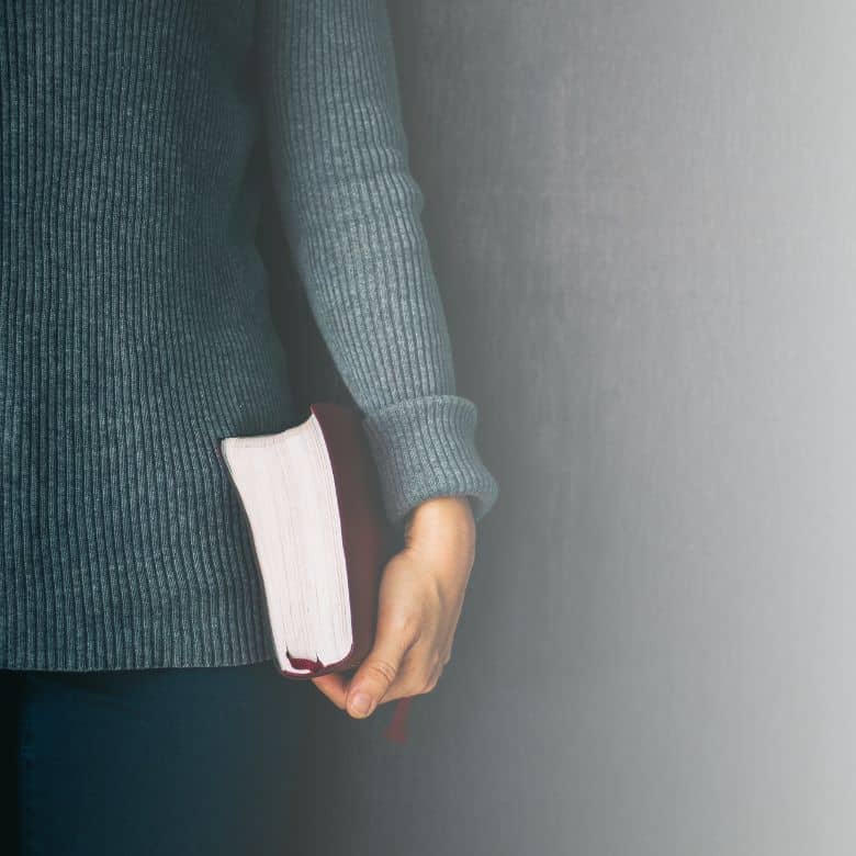 Woman holding Bible